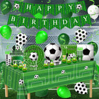 Miucat Soccer Party Decorations - 143 Pcs Party Supplies for 24 Guests (Plates, Napkins, Tablecloth, Banner, Balloons)