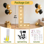 Mixifox 3FT Marquee Letters L – Large Light Up Letters for Weddings & Events