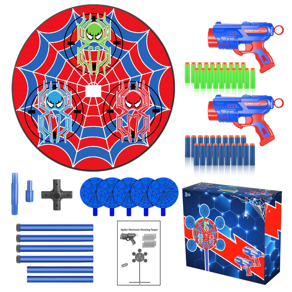 M&LD Shooting Games Toys: Nerf Gun Party Targets with 2 Toy Guns & 40 Foam Darts