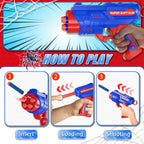 M&LD Shooting Games Toys: Nerf Gun Party Targets with 2 Toy Guns & 40 Foam Darts