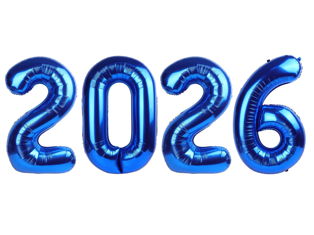 Mluchee 2026 Balloons - 40 Inch Dark Blue Number Balloon for New Year’s Eve, Graduation & Birthday Parties