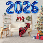 Mluchee 2026 Balloons - 40 Inch Dark Blue Number Balloon for New Year’s Eve, Graduation & Birthday Parties