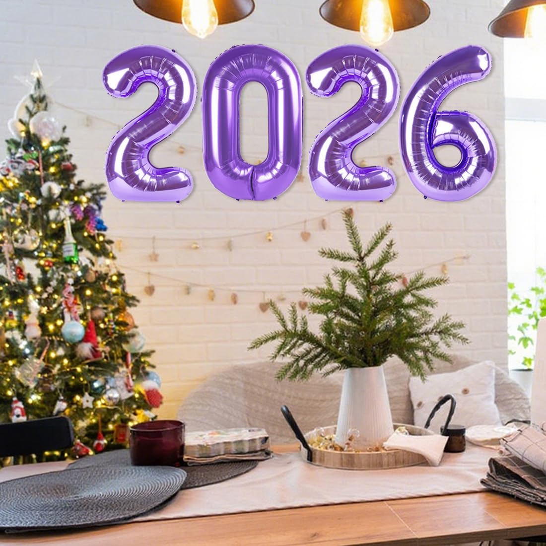 Mluchee 40-Inch Purple Number Balloons (2026) | New Year, Graduation & Birthday Decor