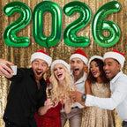 Mluchee Dark Green 2026 Number Balloons – 40-Inch New Year & Graduation Party Decor