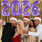 Purple 2026 Number Balloons - 40 Inch New Year's Eve & Party Decor | Mluchee