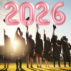 Mluchee 40-Inch 2026 Number Balloons – Pearl Pink Foil Balloons for New Year's Eve & Celebrations