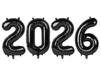 Mluchee 2026 Number Balloons – 40 Inch Black Foil Balloons for New Year, Graduation, and Party Decor