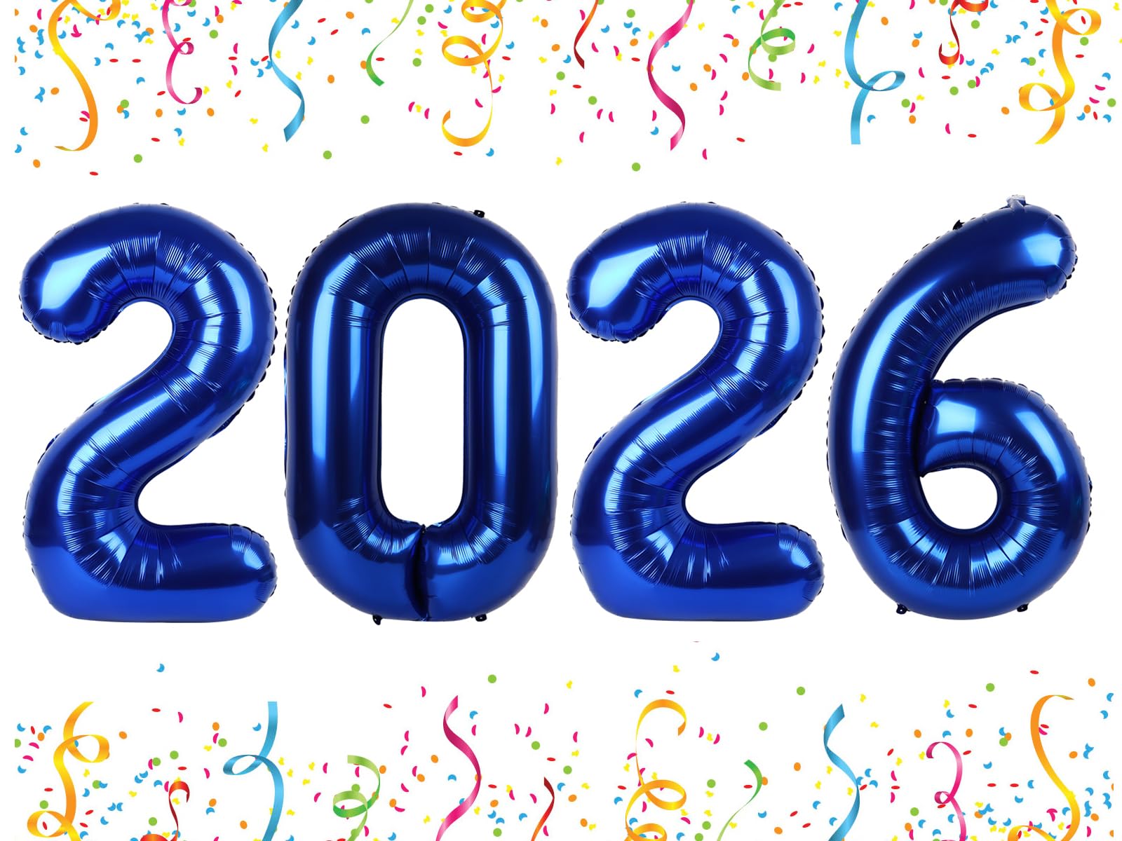 Mluchee Number 2026 Balloons - 40-Inch Navy Blue for New Year, Graduation & 2026 Birthdays