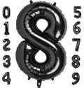 Mluchee 40-Inch Number 8 Balloon – Black Birthday & Event Balloons