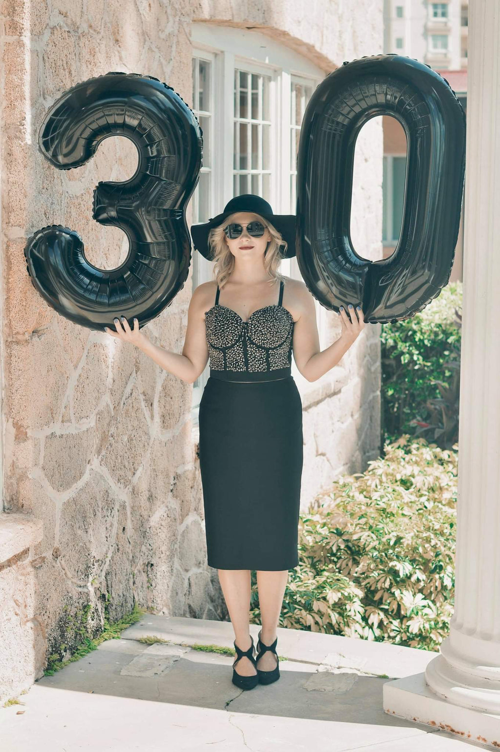 Mluchee 40-Inch Number 8 Balloon – Black Birthday & Event Balloons