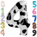 Mluchee 40-Inch Number Balloons – 4 White/Black Birthday & Event Decor