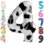 Mluchee 40-Inch Number Balloons – 4 White/Black Birthday & Event Decor