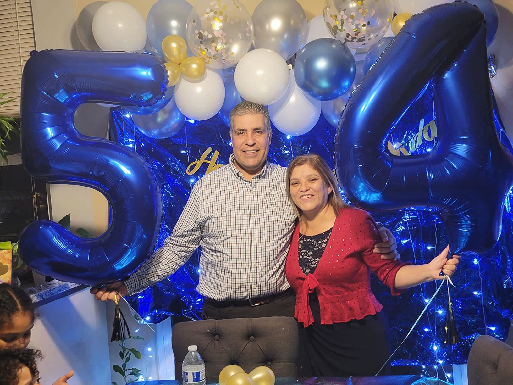 Mluchee Numbers Balloons 40-Inch Navy Blue for 4th Birthday Party