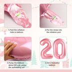Mluchee 40 Inch Number Balloons 2026 - Pearl Pink New Year's Decor for Graduation & Birthday Celebrations