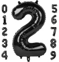 Mluchee 40-Inch Black Number Balloons — Dual-Digit Birthday Decor for Parties, Weddings & Graduations