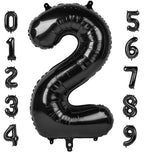 Mluchee 40-Inch Black Number Balloons — Dual-Digit Birthday Decor for Parties, Weddings & Graduations