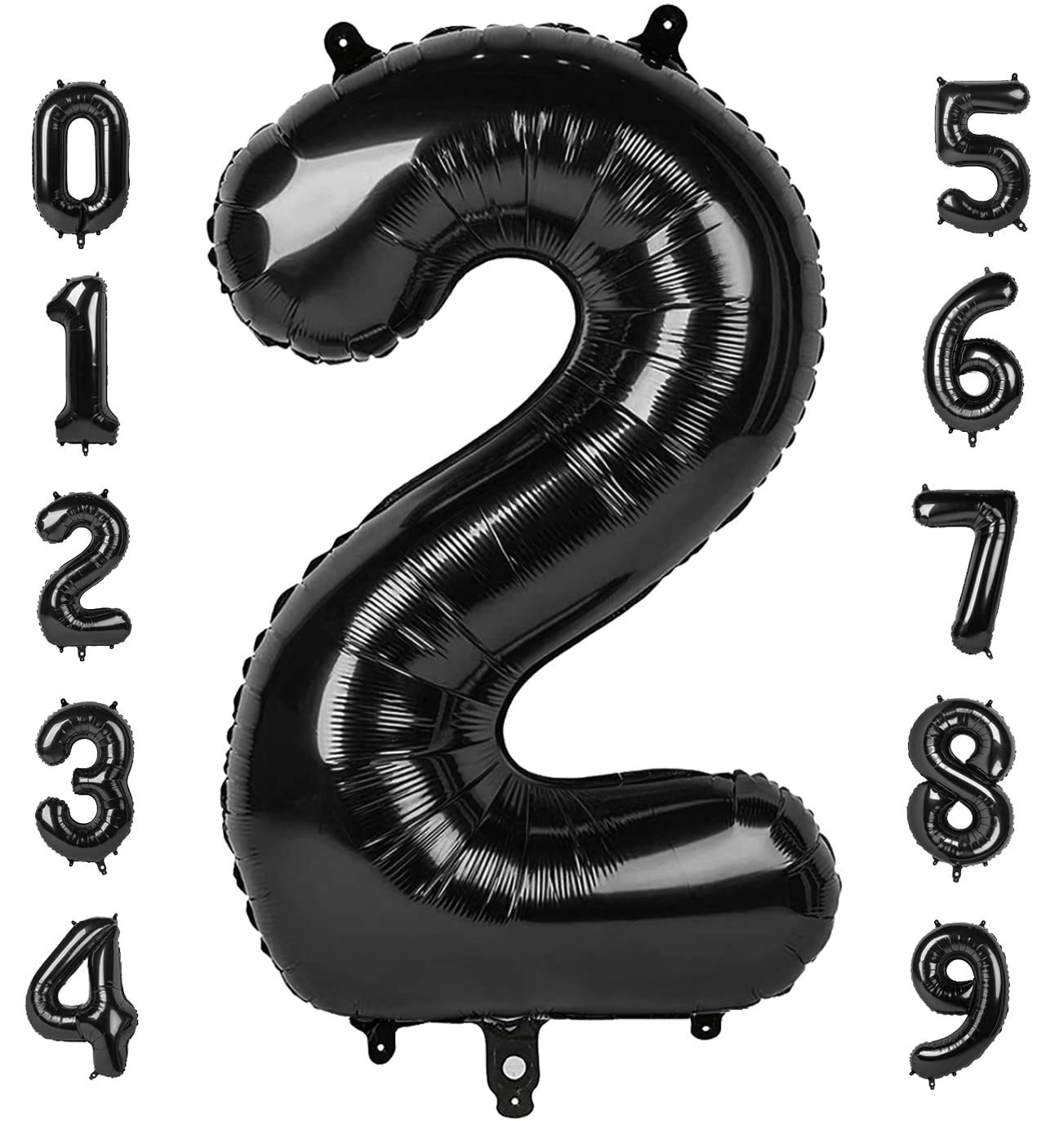 Mluchee 40-Inch Black Number Balloons — Dual-Digit Birthday Decor for Parties, Weddings & Graduations