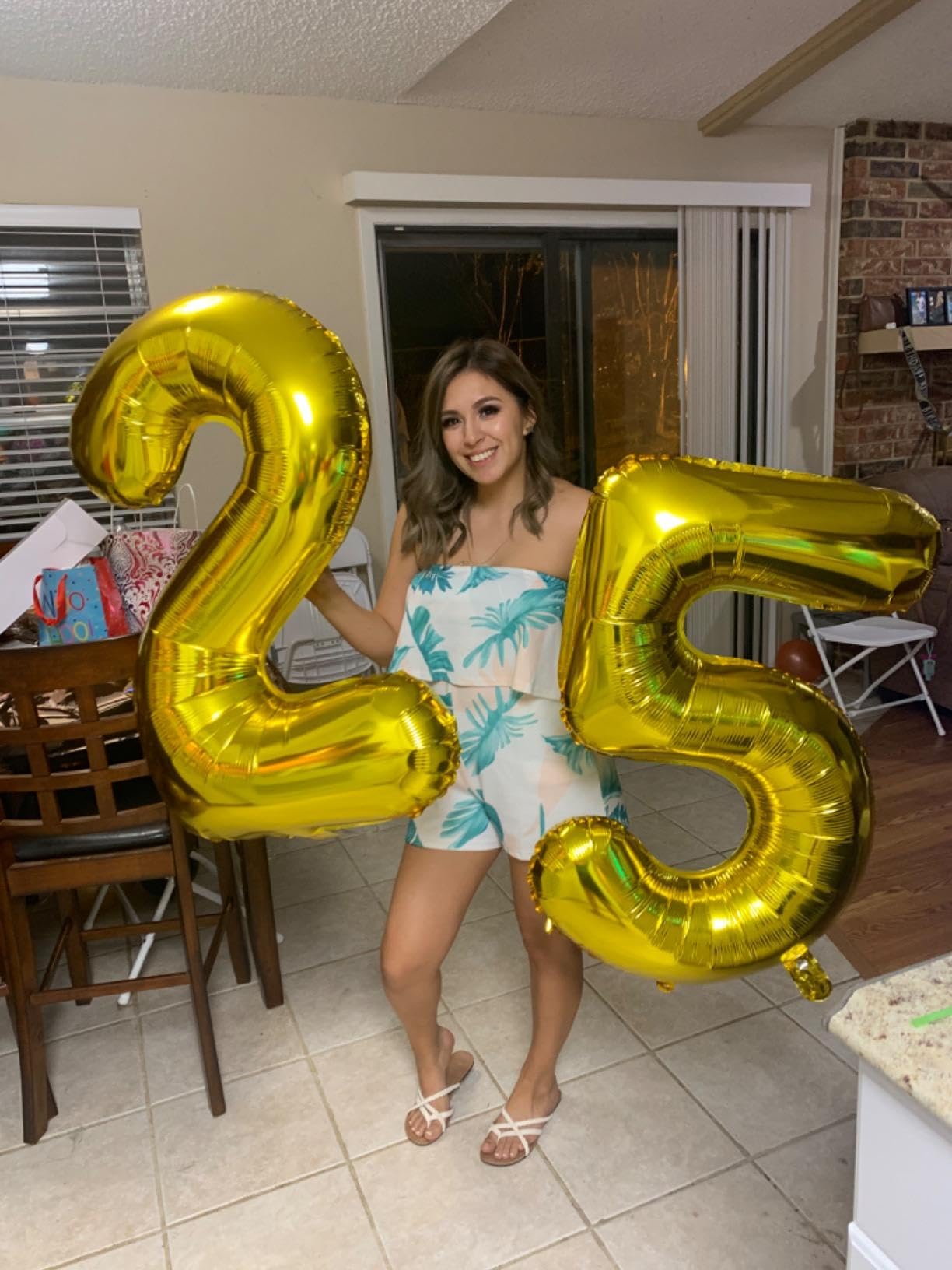 Mluchee 40-Inch Gold Number Balloons – 5, 15, 25, 35, 50 for Birthdays & Celebrations