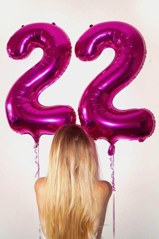 Mluchee 40-Inch Hot Pink Number Balloons – 2 Digit Birthday Party Decor
