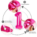 Mluchee 40-Inch Hot Pink Number Balloons – 2 Digit Birthday Party Decor