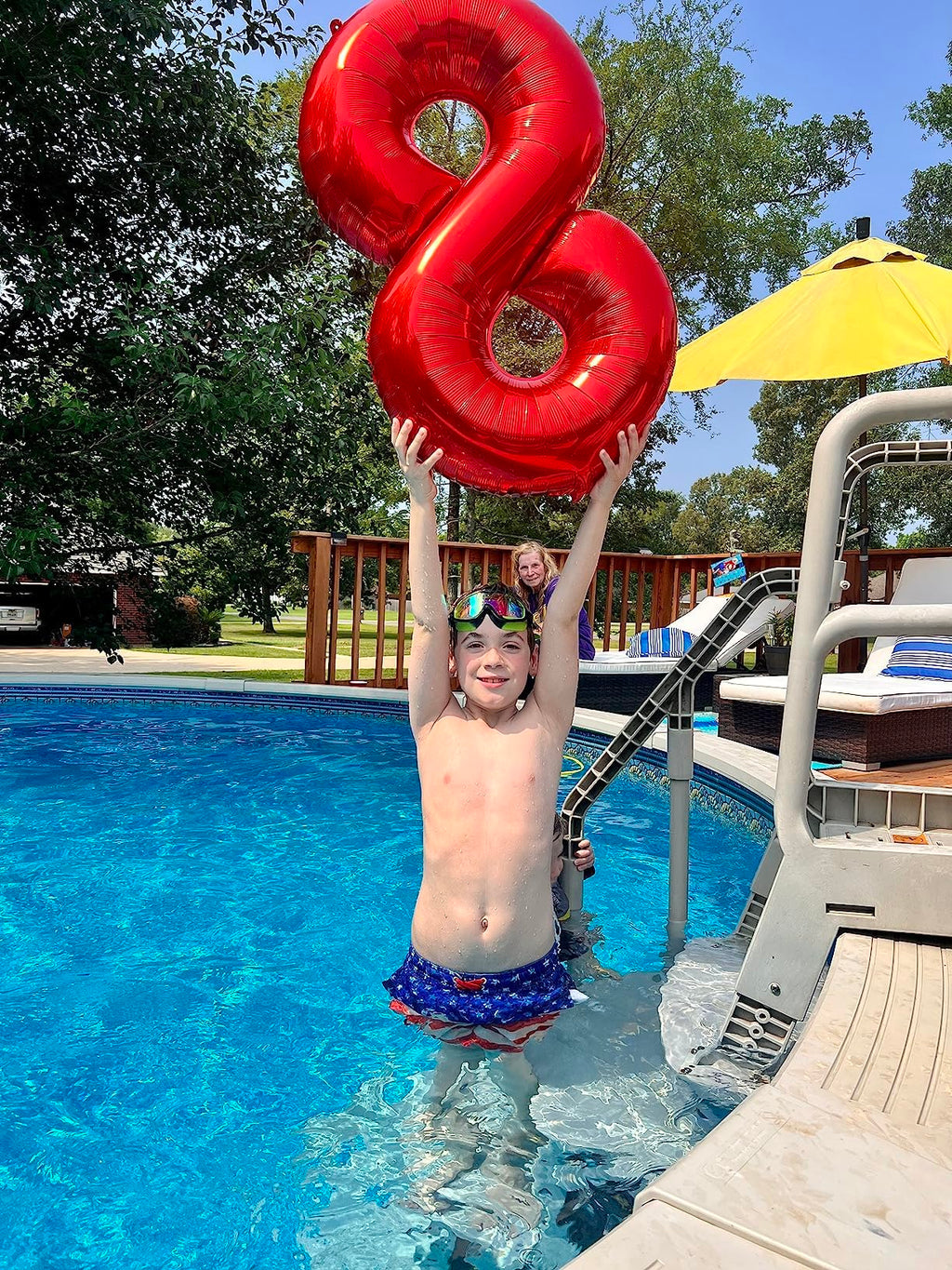 Mluchee 40-Inch Number Balloons – Big Red Numerals for 5th Birthday & Event Decor