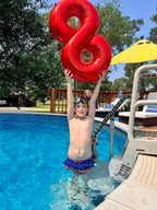 Mluchee 40-Inch Number Balloons – Big Red Numerals for 5th Birthday & Event Decor