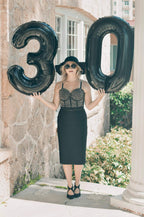 Mluchee 40-Inch Number Balloon Set – 4 Black Balloons for Birthdays, Weddings, Graduations