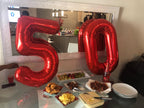 Mluchee 40-Inch Number Balloons – Big Red Numerals for 5th Birthday & Event Decor