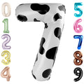 Mluchee 40-Inch Number Balloons Set — White & Black 7, 17, 27, 70 Birthday & Event Decor