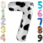Mluchee 40-Inch Number Balloons Set — White & Black 7, 17, 27, 70 Birthday & Event Decor