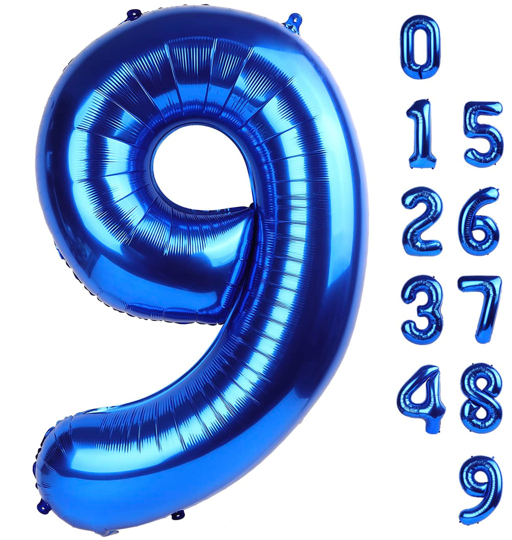 Mluchee 40-Inch Navy Blue Number Balloons – 9 Balloons for Birthday, Engagement & Wedding