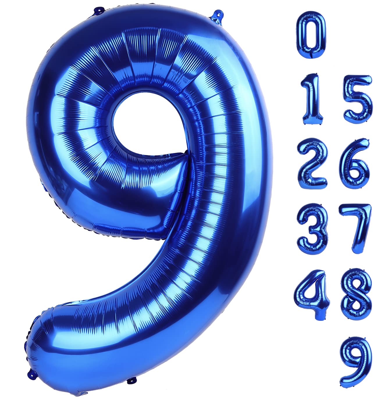 Mluchee 40-Inch Navy Blue Number Balloons – 9 Balloons for Birthday, Engagement & Wedding