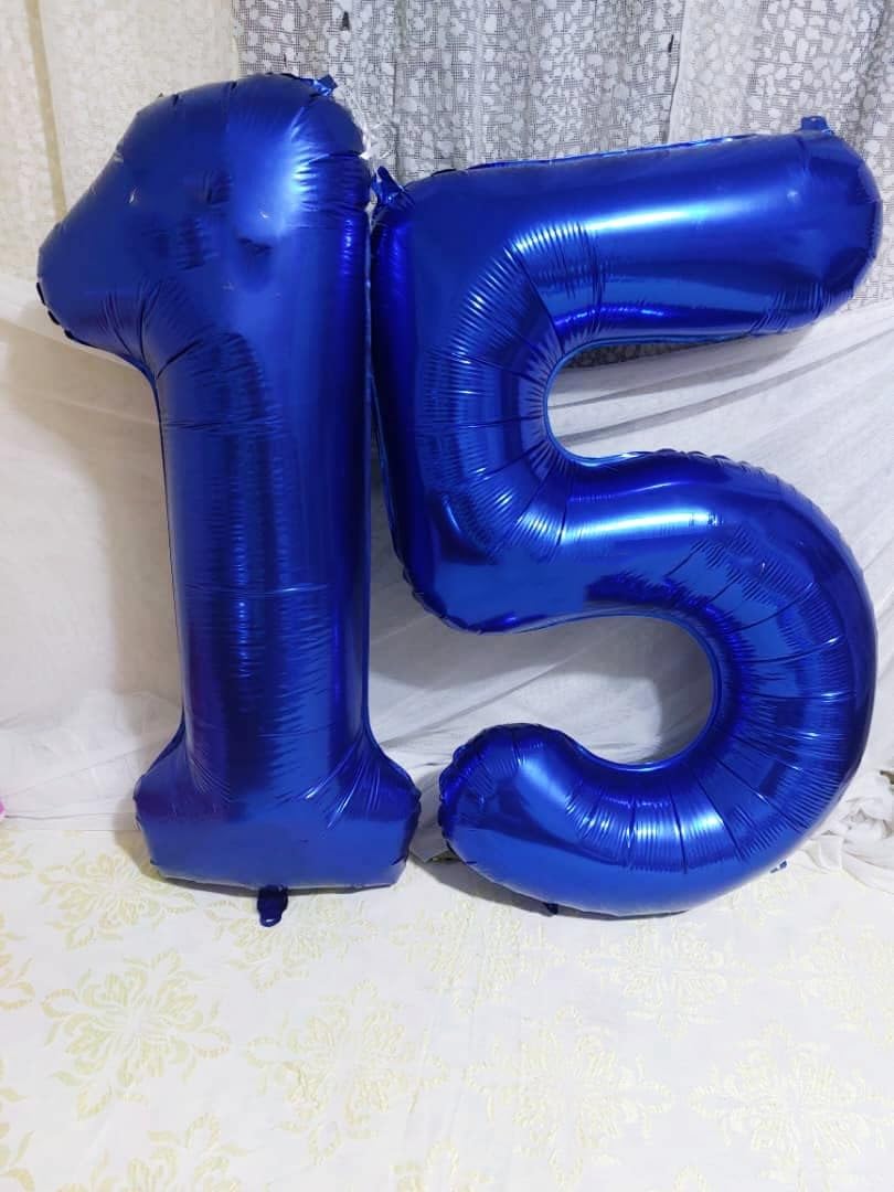 Mluchee 40-Inch Navy Blue Number Balloons – Birthday Decorations for 6th & 7th Celebrations