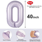 Mluchee 40-Inch Cream & Purple Number Balloons – Large Birthday & Event Decor
