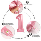 Mluchee 40-Inch Pearl Pink Number Balloons – 2-Digit Birthday & Event Decor