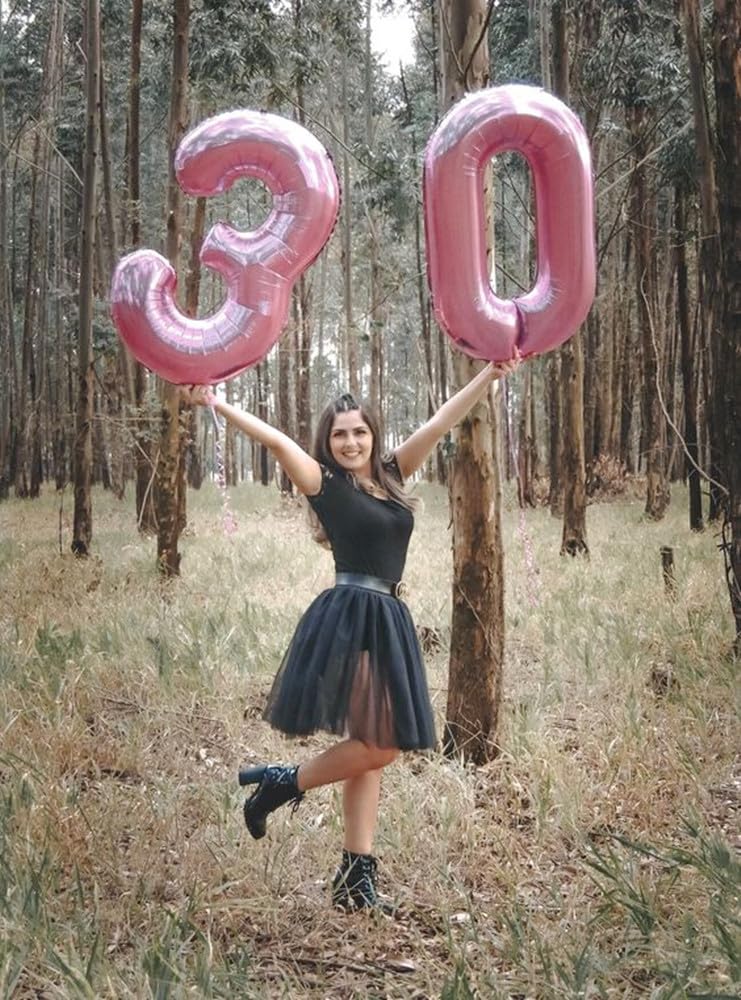 Mluchee 40-Inch Pearl Pink Number Balloons – 2-Digit Birthday & Event Decor