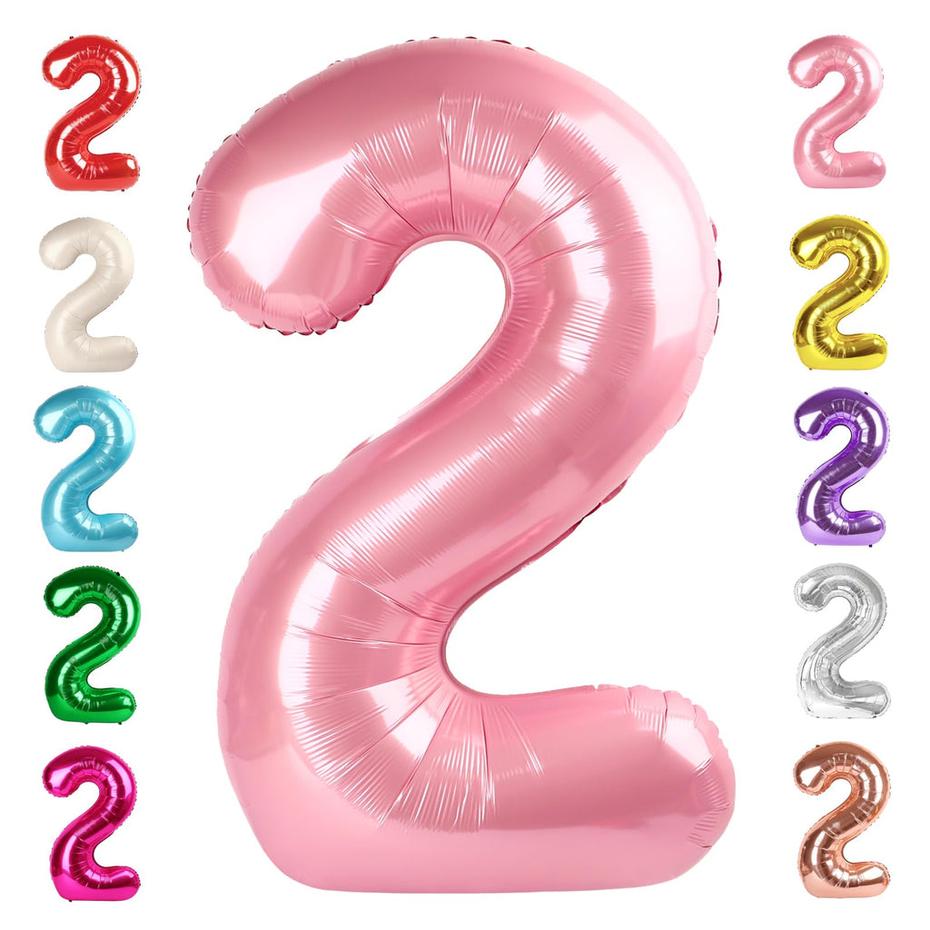 Mluchee 40-Inch Pearl Pink Number Balloons – 2-Digit Birthday & Event Decor