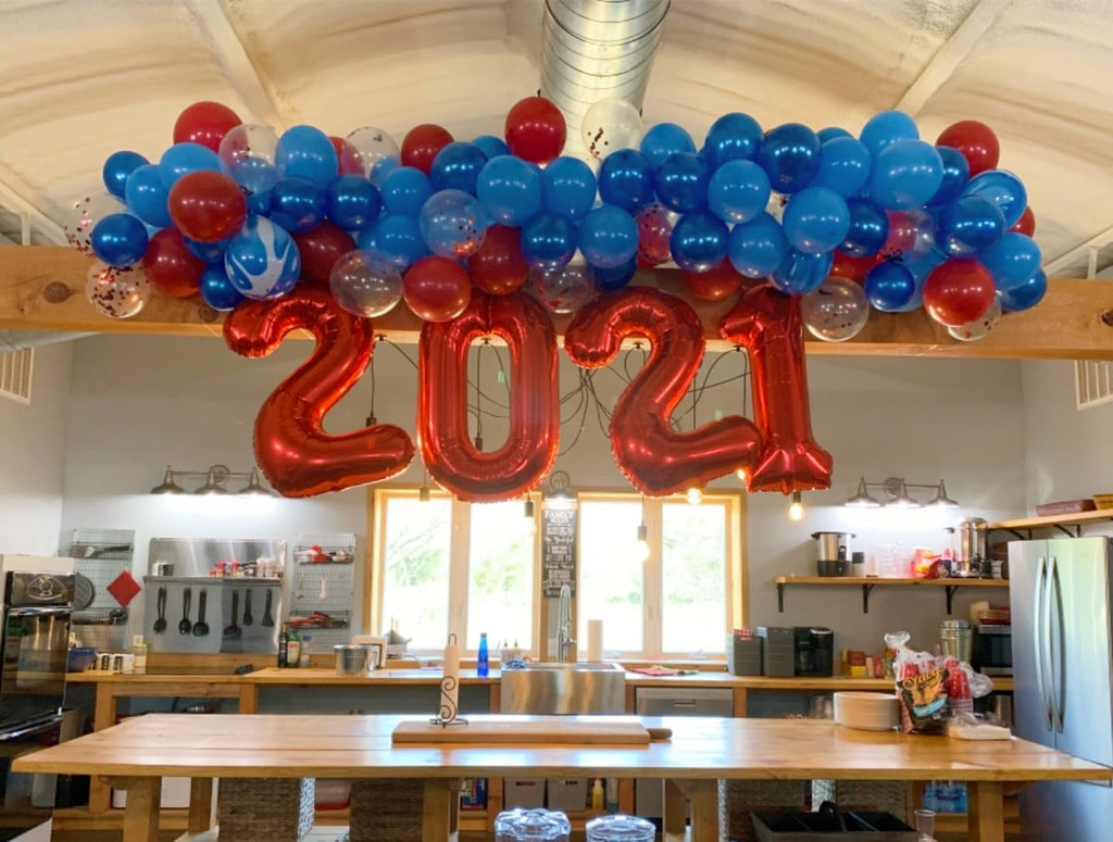 Mluchee 40-Inch Red Number Balloons — Giant Birthday Decor (Pair) for 2nd, 21st & Milestones