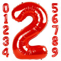 Mluchee 40-Inch Red Number Balloons — Giant Birthday Decor (Pair) for 2nd, 21st & Milestones