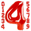 Mluchee 40 Inch Number Balloons – 4 Red Numeral Balloons for 4th Birthday & Celebrations