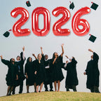 Mluchee 40 Inch 2026 Number Balloons - Red New Year & Graduation Decorations