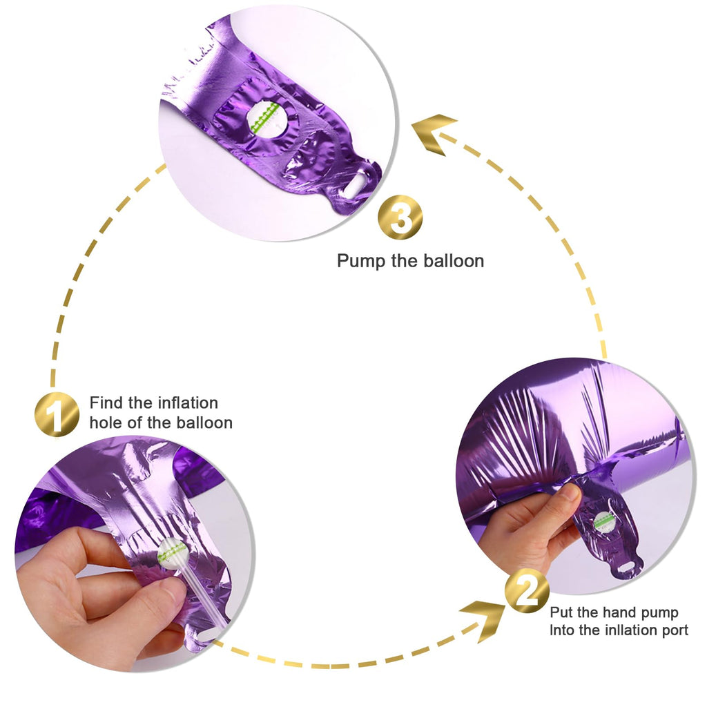 Purple 2026 Number Balloons - 40 Inch New Year's Eve & Party Decor | Mluchee