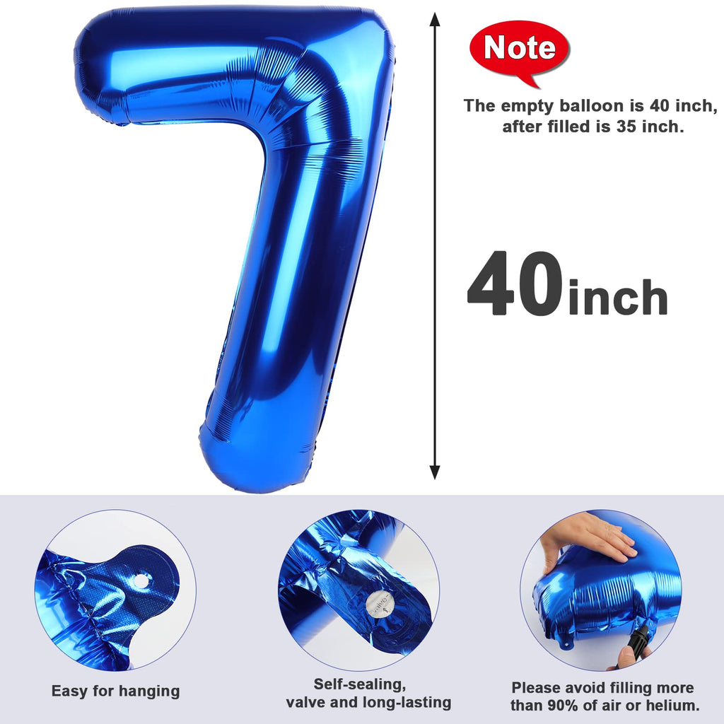 Mluchee 40-Inch Navy Blue Number Balloons — Birthday, Engagement & Wedding Decor
