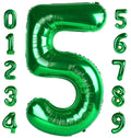 MLuchee 40-Inch Number Balloons — Dark Green, 5th Birthday & Wedding Party Decor