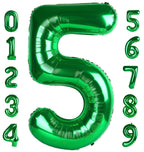 MLuchee 40-Inch Number Balloons — Dark Green, 5th Birthday & Wedding Party Decor
