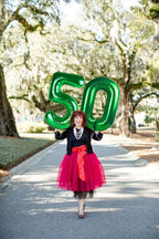 MLuchee 40-Inch Number Balloons — Dark Green, 5th Birthday & Wedding Party Decor