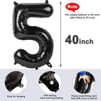 Mluchee Balloon Numbers 40 Inch – Five Big Balloons for 5th Birthday, Wedding & Party Decor