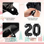 Mluchee 40 Inch Black 2026 Number Balloons – New Year, Graduation & 20-26 Birthday Decor