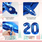 Mluchee 40 Inch 2026 Number Balloons - Dark Blue for New Year & Graduation