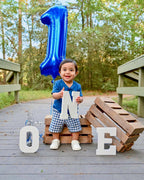 Mluchee Numbers Balloons 40-Inch Navy Blue for 4th Birthday Party